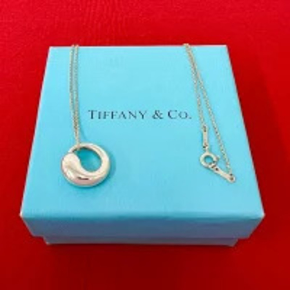 Tiffany Co Elsa Peretti Eternal Circle Necklace Precious Metal Sterling Silver